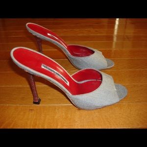 Manolo Blahnik Denim Heel